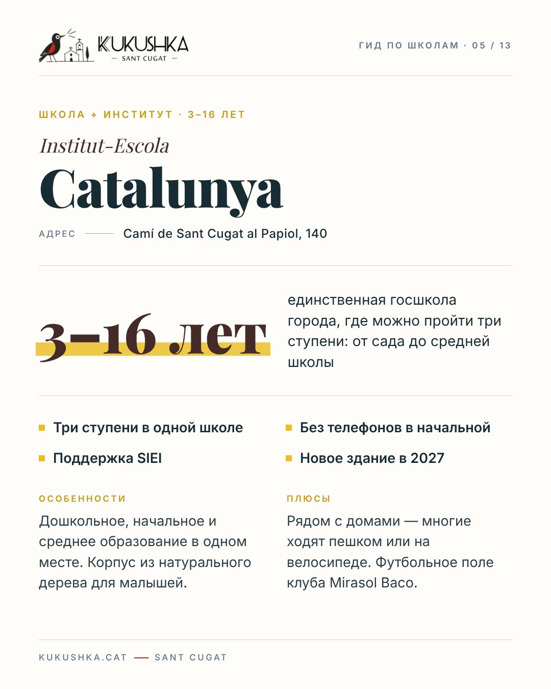 Гид по школам Сант-Кугата — 6